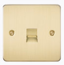 Knightsbridge FP7400BB Flat Plate Telephone Extension Socket - Brushed Brass - LED Spares