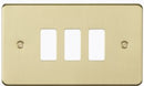 Knightsbridge GDFP003BB 3G grid faceplate - brushed brass - LED Spares