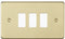 Knightsbridge GDFP003BB 3G grid faceplate - brushed brass - LED Spares
