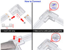 Hippo L Shape Connector for joining 8mm Spotless8 COB IP 20 LED Tape - LED Spares