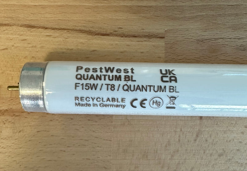 Pest West 15W 18" UVA Quantum Shatterproof Tube W15/T15WST18/CH  F15W/T8/QUANTUM BL - LED Spares