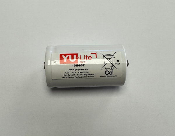 BST1DT-55 1 Cell 1.2V 4Ah Battery C/W Tags - YU-Lite - LED Spares