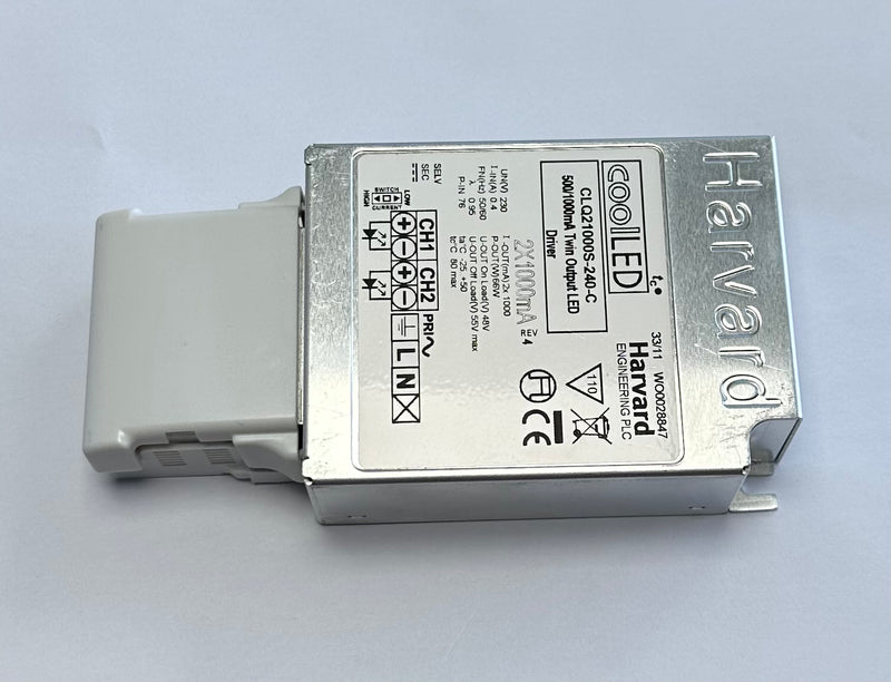 Harvard CoolLED CLQ2100S-240-C Twin Output 500/1000mA LED Driver - LED Spares