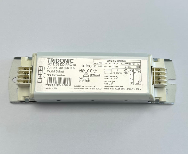 Tridonic 89800005 - PC 1/38 DD PRO sc - LED Spares