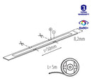 LED Tape COB 24V 10W/M Cool White 4000K IP65 - 8.2mm Wide - 5M Reel - LED Spares