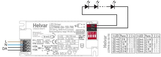 Helvar LC27MINI-DA-150-700 - 5945005 - LED Spares