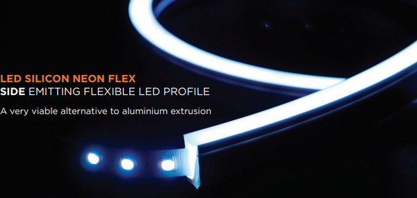 LED Neon Side Emitting Flexible Silicon Profile IP65 - LEDSP/SIL-S-AP120F - LED Spares