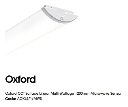 Ansell Lighting Oxford CCT Surface Linear 4FT 1200mm Fitting - MWS - AOXL4/1/MWS - LED Spares