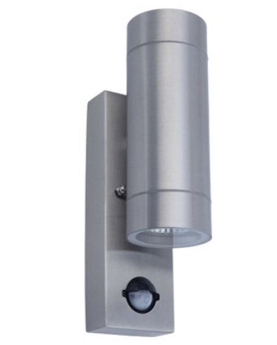 LUTEC - RADO - 5510809001 - Stainless Steel Clear Glass Up & Down IP44 Outdoor Sensor Wall Light - LED Spares