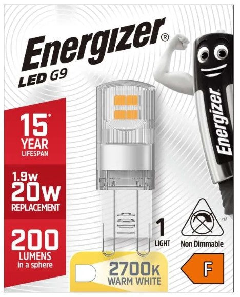 Energizer G9 LED 200lm 1.9W 2700K (Warm White) - S18748 - LED Spares