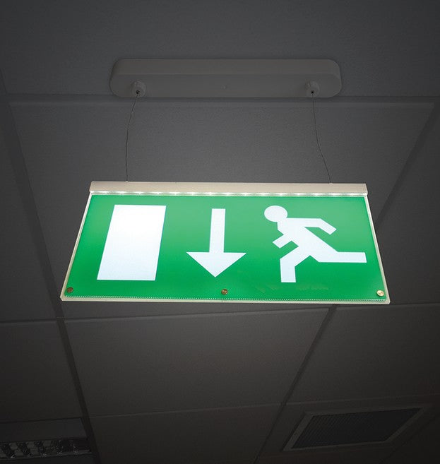 HX/LED/M3/WH/PLE HANG-EX Suspended Blade Exit Sign - Arrow Down - LED Spares