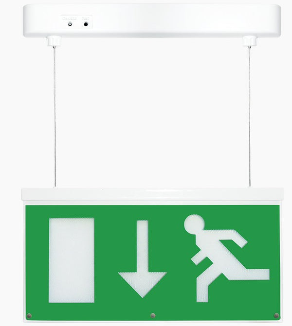 HX/LED/M3/WH/PLE HANG-EX Suspended Blade Exit Sign - Arrow Down - LED Spares