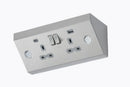 Knightsbridge SKR9 Under Cabinet 13A 2G Socket with Dual USB A+C [5V DC 4.0A shared] - Stainless Steel - LED Spares