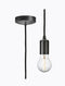 Knighsbridge 1.8m E27 Contempory Pendant Set - Smoked Bronze - LED Spares