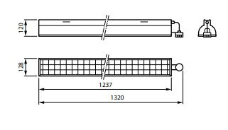 Philips TMS031 UV-C Batten 1 X T8 36W WIth Microwave Sensor - LED Spares