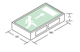 Emergency LED exit sign luminaire LEDSWEXLED/230-110-A 230V Mains - 110V Central Battery - LED Spares