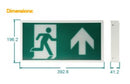 Emergency LED Exit Box Sign Luminare - LSWEXFX-24M - Manual - Self Test - DALI - Central Battery Options