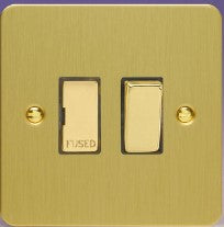 Varlilight Brushed Brass Ultraflat 13A Switched Fused Spur - LED Spares