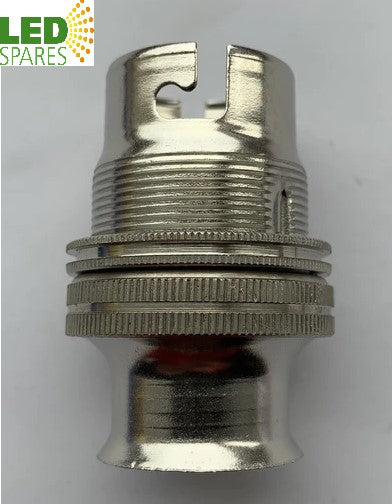 BC B22 Nickel 20mm Conduit pipe lampholder- LED Spares 