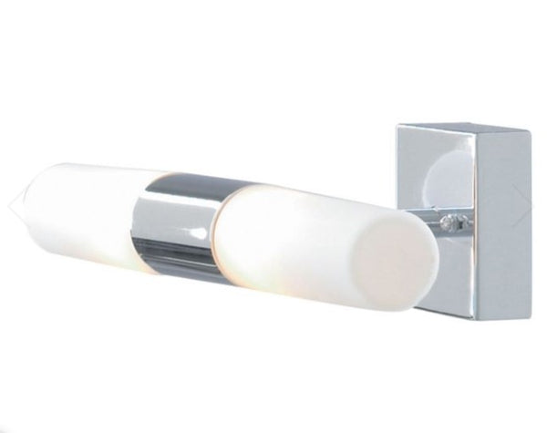 LIMA 2LT (G9) LED Bathroom Wall Light- Chrome & White Glass, IP44 - LED Spares