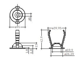 Tridonic 28002189 ACD EM LED Indicator Holder - LED Spares