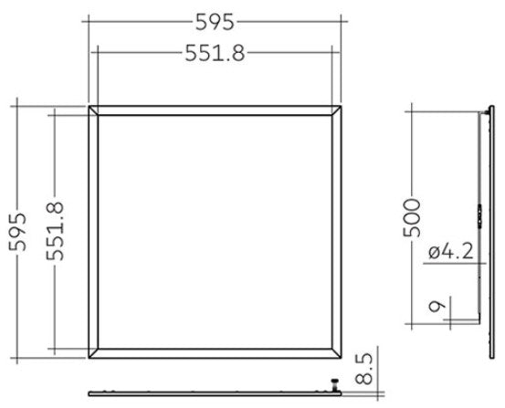 Tridonic 28003275 ELA 600x600mm 3800lm 840 ADV2 LED Panel