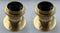 2 x Brass E27 ES Batten Lamp holder - Conduit 2" BESA - LED Spares