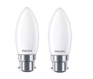 Philips CorePro LED Candle BC 2700K 4W = 25W 250m Pack of 2 - 9290011935