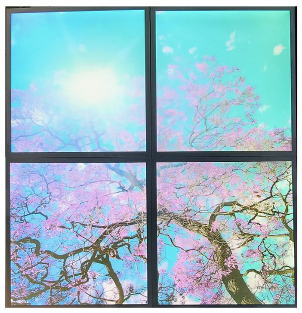 SKY Panel 60x60cms With Cherry Blossom Trees 2D Effect (4 Pcs Set) E153 - LED Spares