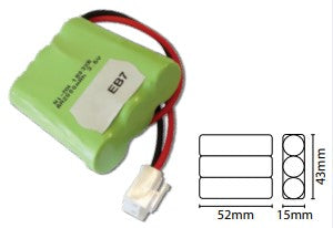 Eterna EB7 Ni-Mh 3.6V 2000mAh Side By Side Battery - LED Spares