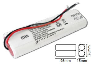 Eterna EB9 Ni-Cd 4.8V 600mAh Side By Side Battery - LED Spares
