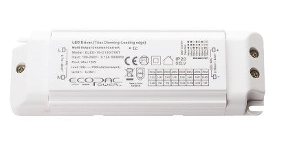 Ecopac ELED-15-C150-700T Triac Dimmable LED Driver 15W 150-700mA - LED Spares