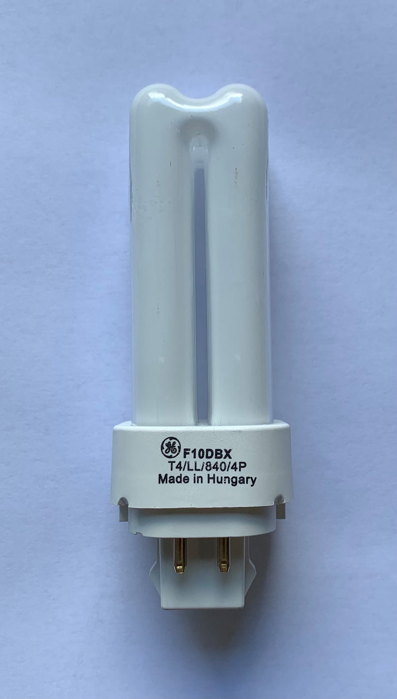 GE Biax D/E 4 Pin Compact Fluorescent Lamp 10 watt Cool White - LED Spares