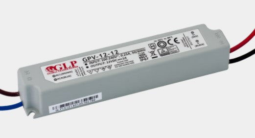 GLP GPV-12-12 12W 12V/1A IP67 LED Power Supply - LED Spares