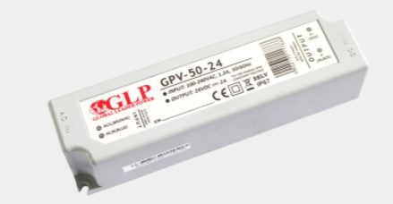GLP GPV-50-24 48W 24V/2A IP67 LED Power Supply - LED  Spares