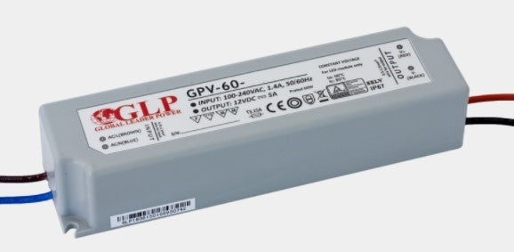 GLP GPV-60-24 60W 24V/2.5A IP67 LED Power Supply - LED Spares