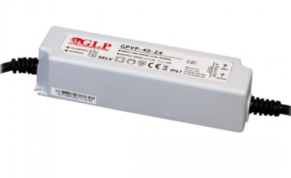 GLP GPVP-40-24 40W 24V/1.7A CV IP67 LED Power Supply - LED Spares
