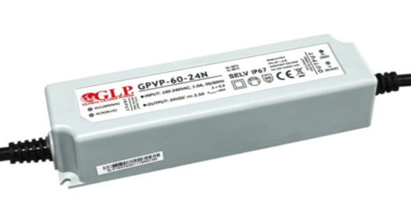 GLP GPVP-60-24N 60W 24V/2.5A CV IP67 LED Power Supply - LED Spares