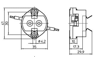 G12 Ceramic Lampholder 300mm Leads POLH/HQI/G12 - LED Spares