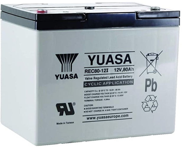 Yuasa REC80-12I 12V 80AH High Performance Cyclic Battery - LED Spares