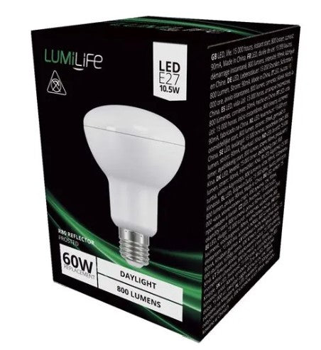 LumiLife LED R80 Reflector E27 (ES) 806lm 10.5W 6,500K (Daylight) Bulb - LED Spares