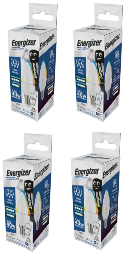 Energizer Smart E14 (SES) Candle - 5.2W LED - Colour Changing Bulb - 470LM - LED Spares