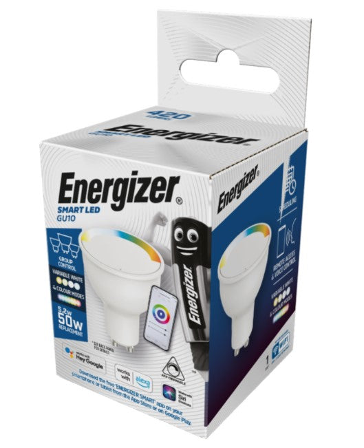 Energizer Smart GU10 - 5.2W LED - Colour Changing Bulb - 420LM - LED Spares 