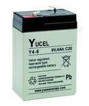 Yucel Y4-6 6V 4Ah Sealed Lead Acid Battery - LED Spares