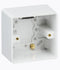 Knightsbridge CU1610 White Curved Edge 1 Gang 47mm Surface Mounting Box With Cable Clamp & Earth Terminal - LED Spares