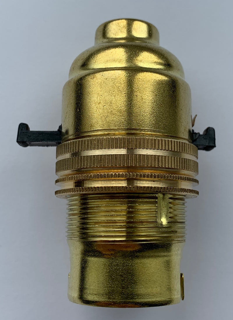 BC Brass Switched Lampholder 10mm Thread - 1013E - BLH/BC/TH/S/10E- LED Spares