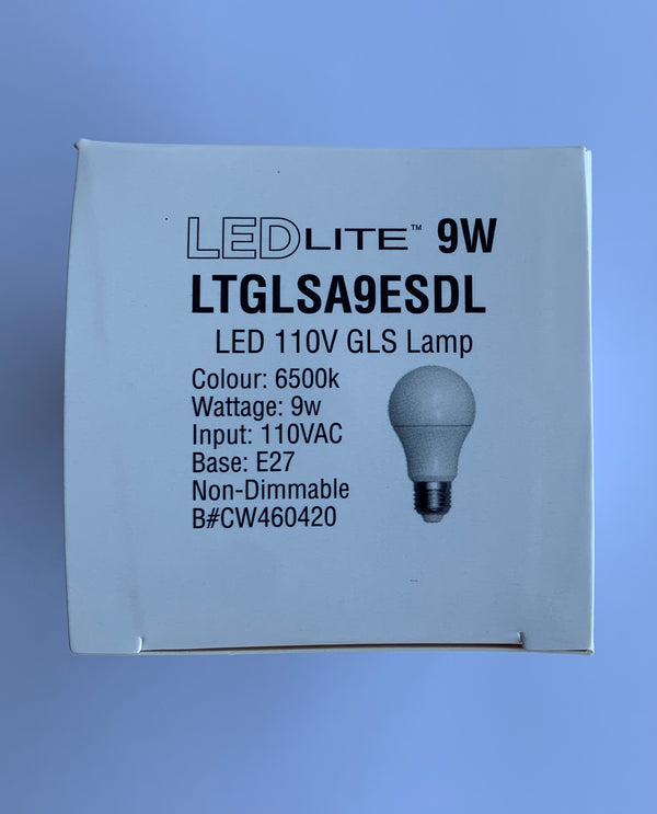 LEDlite 110V 9W LED GLS Lamp ES (E27) Daylight 6500K