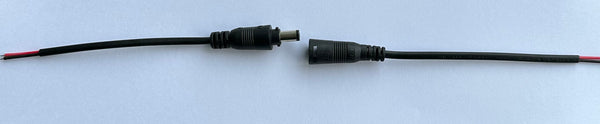 Black Female & Male Jack Connector Cable with Lock for LED Drivers - LED Spares