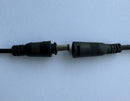 Black Female & Male Jack Connector Cable with Lock for LED Drivers - LED Spares