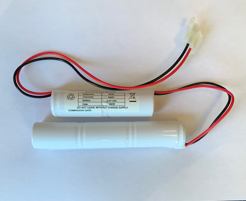 ELP B034 NiMH 3+2 C Cell 6V 4Ah Battery With Leads -LED Spares